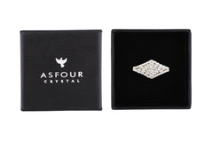 Asfour Cluster Ring With Art Deco Design In 925 Sterling Silver RR0338-9