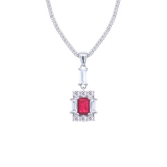 Asfour Creations Jewelry Set With Decorative Fuchsia Emerald Design In 925 Sterling Silver – SD0050-F-9