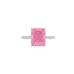 Asfour Crystal Jewelry Set With Rose Emerald Design In 925 Sterling Silver-SD0131-O-9