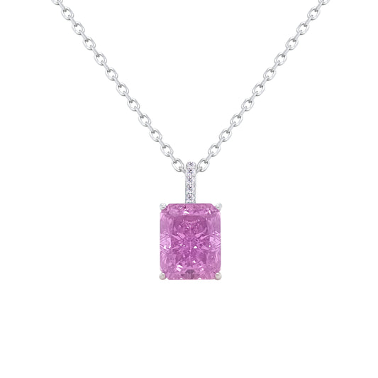 Asfour Crystal Jewelry Set With Amethyst Emerald Design In 925 Sterling Silver-SD0131-T-7