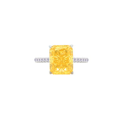 Asfour Crystal Jewelry Set With Yellow Emerald Design In 925 Sterling Silver-SD0131-Y-7