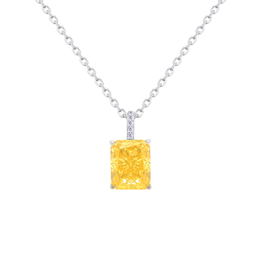 Asfour Crystal Jewelry Set With Yellow Emerald Design In 925 Sterling Silver-SD0131-Y-9