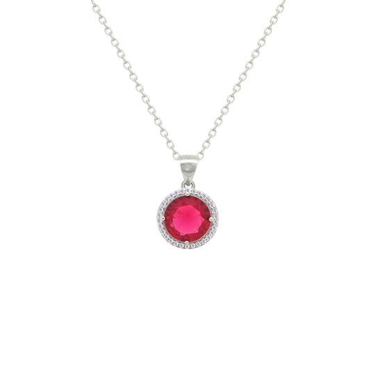 Asfour Creations Jewelry Set With Dark Rose Round Design In 925 Sterling Silver – SD0136-O5-8