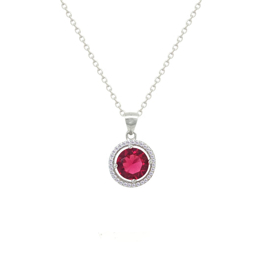 Asfour Creations Jewelry Set With Dark Rose Round Design In 925 Sterling Silver – SD0137-O5-7