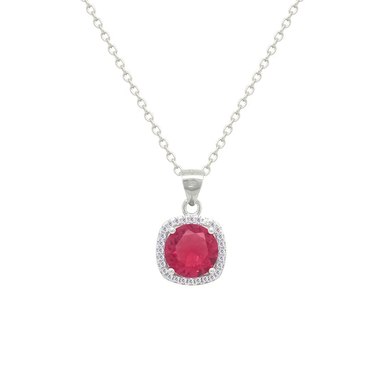 Asfour Crystal Jewelry Set With Dark Rose Square Design In 925 Sterling Silver-SD0141-O5-7