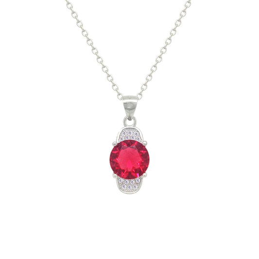 Asfour Creations Jewelry Set With Dark Rose Round Zircon In 925 Sterling Silver – SD0143-O5-7
