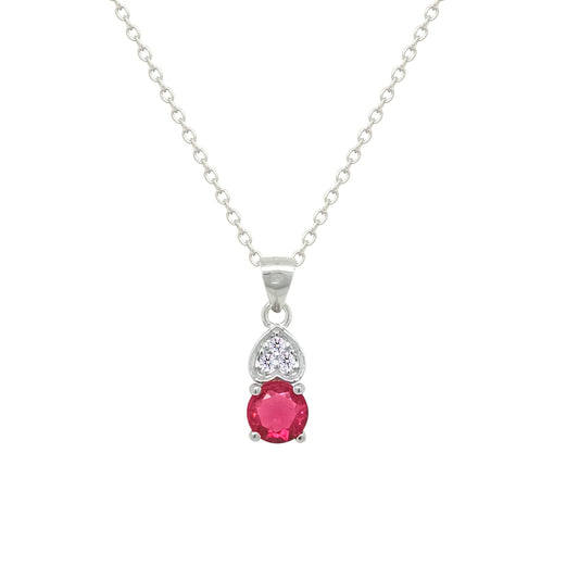 Asfour Crystal Jewelry Set With Dark Rose Heart & Round In 925 Sterling Silver-SD0144-O5-9