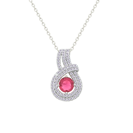 Asfour Crystal Jewelry Set With Dark Rose Art Deco Design In 925 Sterling Silver-SD0145-O5-8