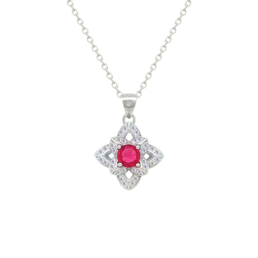 Asfour Crystal Jewelry Set With Dark Rose Flower Design In 925 Sterling Silver-SD0158-O5-7