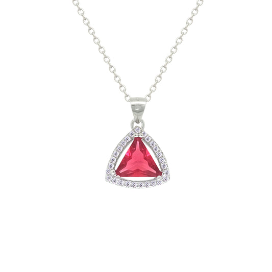 Asfour Crystal Jewelry Set With Dark Rose Pyramid Design In 925 Sterling Silver-SD0167-O5-8