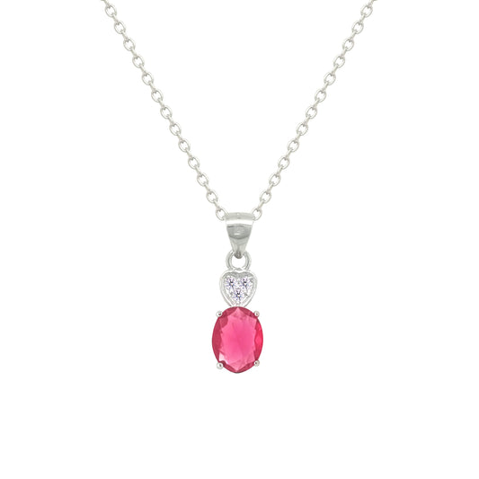 Asfour Crystal Jewelry Set With Dark Rose Oval Design In 925 Sterling Silver-SD0168-O5-9