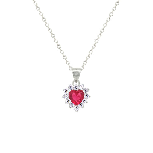 Asfour Crystal Jewelry Set With Dark Rose Heart Design In 925 Sterling Silver-SD0171-A-O5-8