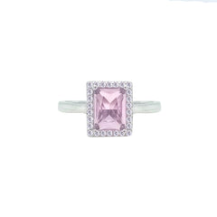 Asfour Crystal Jewelry Set With Rose Emerald Design In 925 Sterling Silver-SD0175-O-8