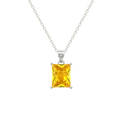 Asfour Crystal Jewelry Set With Yellow Emerald Design In 925 Sterling Silver-SD0183-Y-7