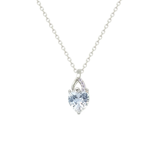 Asfour Crystal Jewelry Set With Heart Design In 925 Sterling Silver-SD0190-9