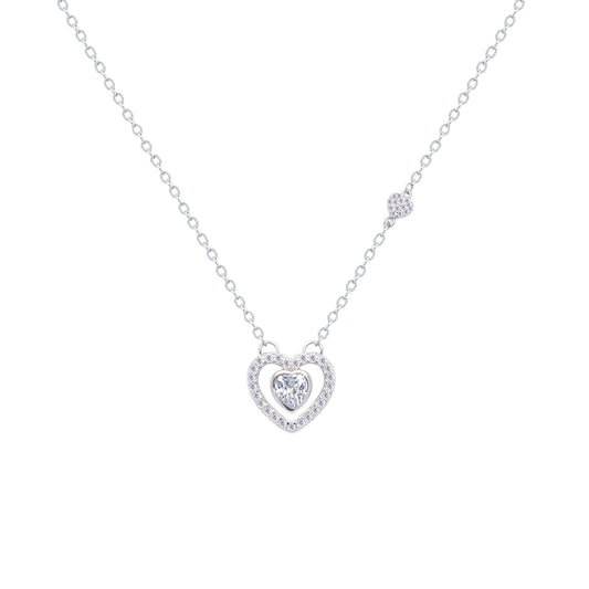 Asfour Crystal Jewelry Set With Heart Design In 925 Sterling Silver -SM0016