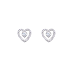 Asfour Crystal Jewelry Set With Heart Design In 925 Sterling Silver -SM0016