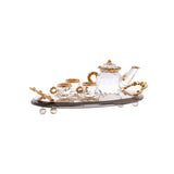 Tea Set - Cleat - Gold Plated - tray - Asfour Crystal