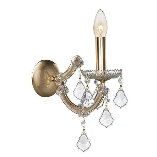 Teresa - 1 Bulb - Gold - Pendeloque Clear