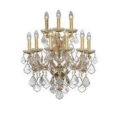 Teresa - 9 Bulbs - Gold - Pendeloque Clear