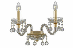 Wall Bracket 185/2 Gold Ball - 2 Bulb