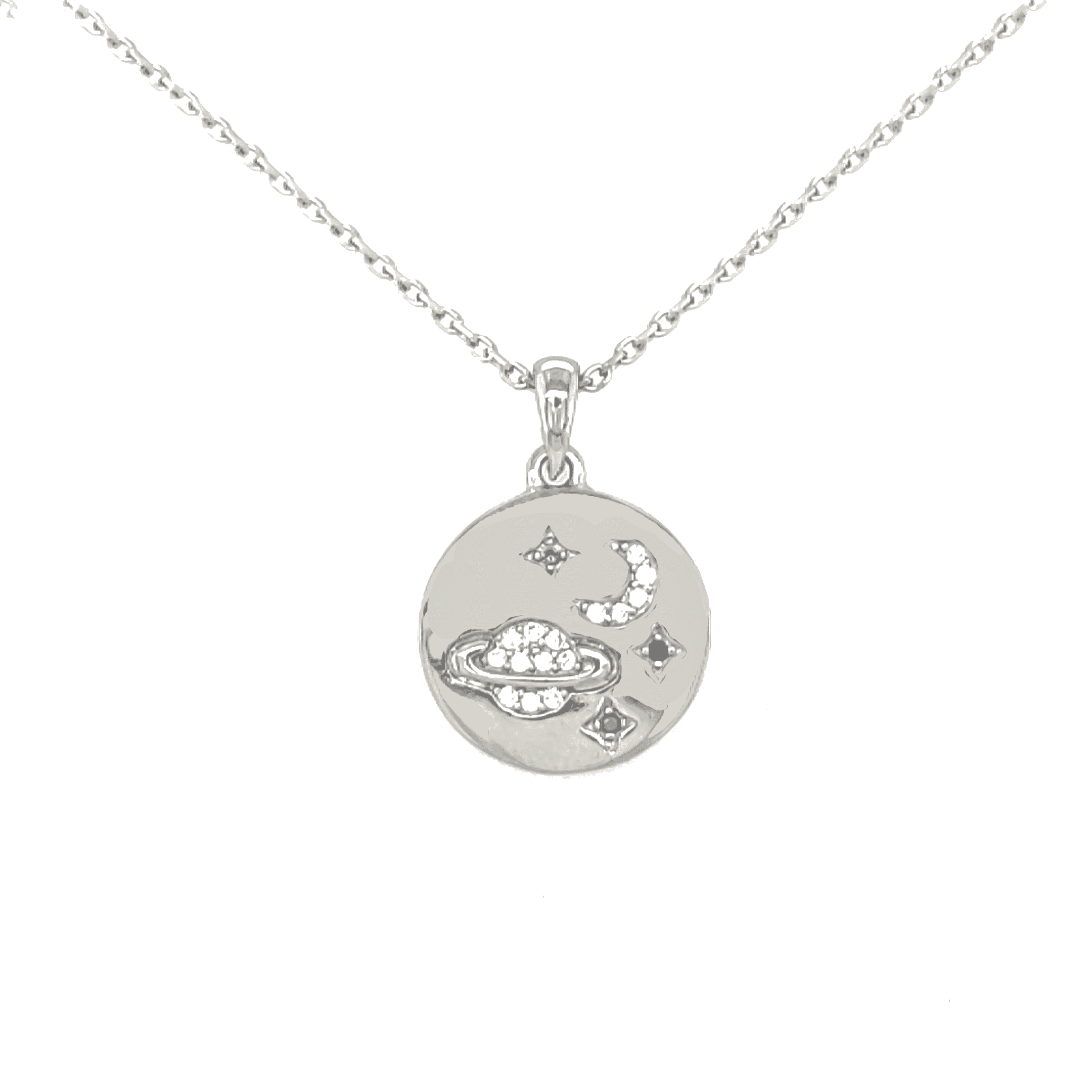 Asfour 925 Sterling Silver Necklace, Silver