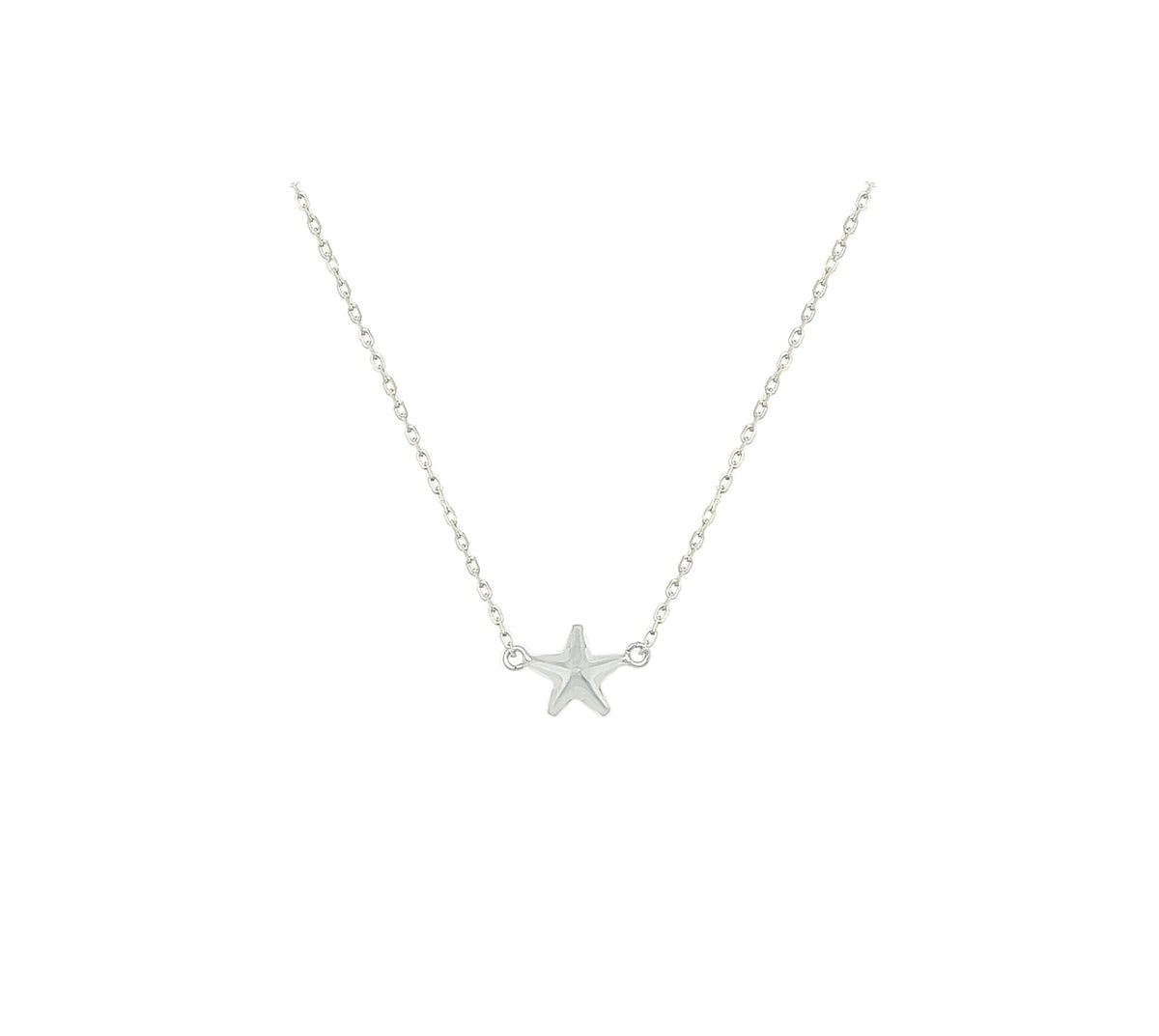 Asfour Crystal 925 Sterling Silver Star Necklace