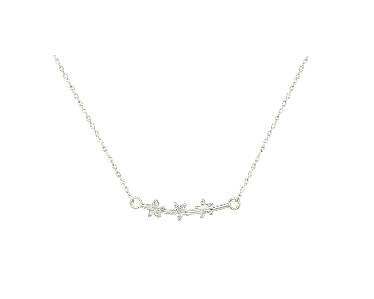 Asfour Crystal 925 Sterling Silver Star Necklace