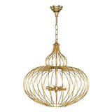 Asfour Crystal - Modern Chandelier - 6 Bulbs - Gold - Without Crystal