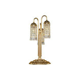 Classic Table Lamp Gold Oxide  Crystals (Without Shade)