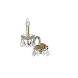 Crystal - 1 Bulb - Gold - Pendeloque Clear
