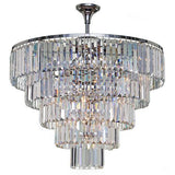 Asfour Crystal - Empire Chandelier - 18 Bulbs - Chrome - Drop Clear