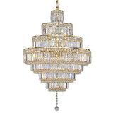 Asfour Crystal - Empire Chandelier - 18 Bulbs - Gold - Ball Clear