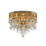 Royal Ceiling Lamp 8 Bulbs - Gold Oxide - Ball Clear