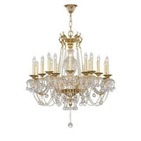 Crystal Chandeliers 16 Bulbs Gold Oxide