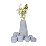 TIARA Set of 6 Candle holders & Modern Marble Vase