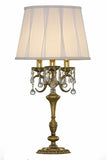 Table Lamp 934/4 Gold Oxide Ball & Oct.  Without Shade - 4 Bulb