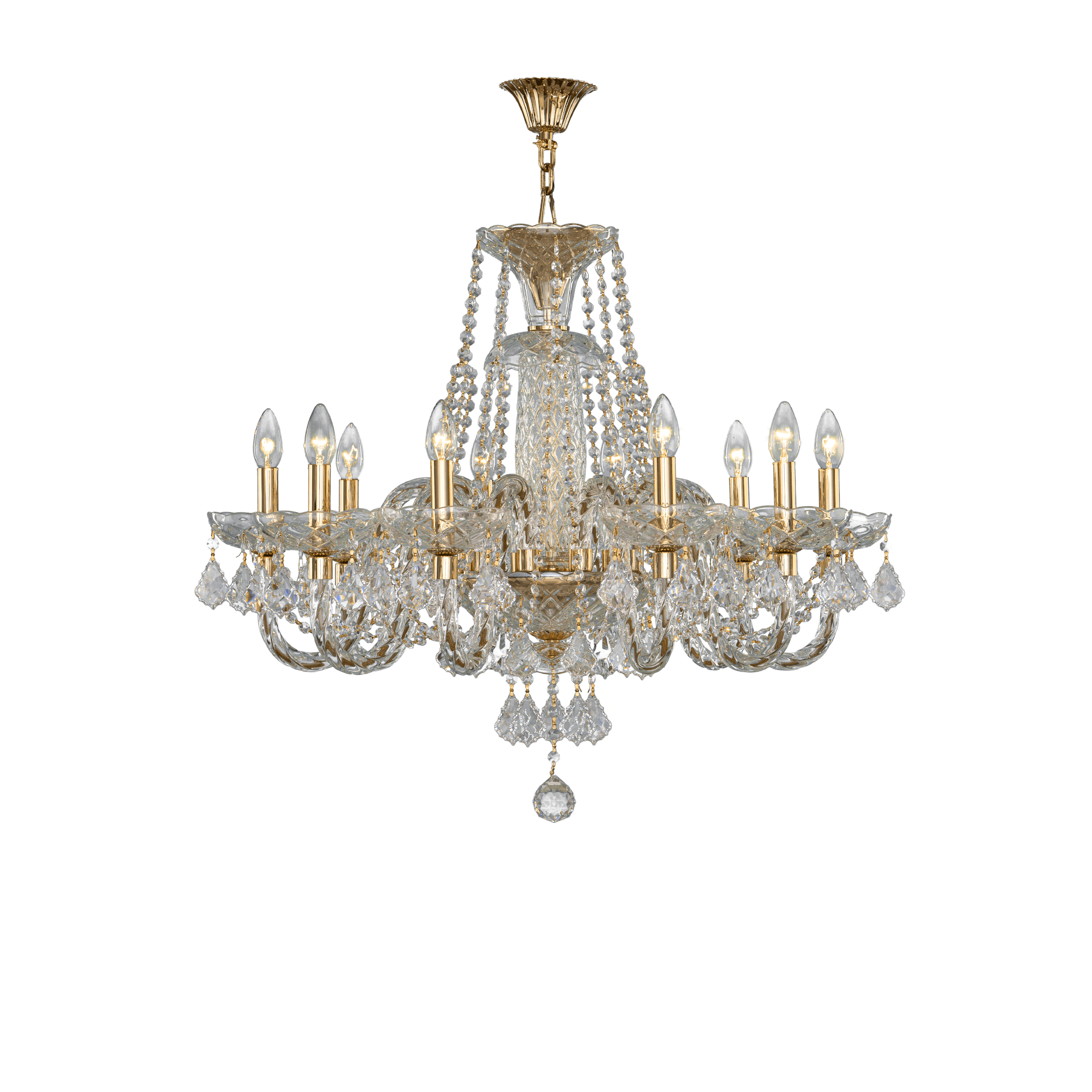 Asfour-Crystal-Lighting-Crystal-Collection-Crystal-Chandelier-10-Bulbs-Gold