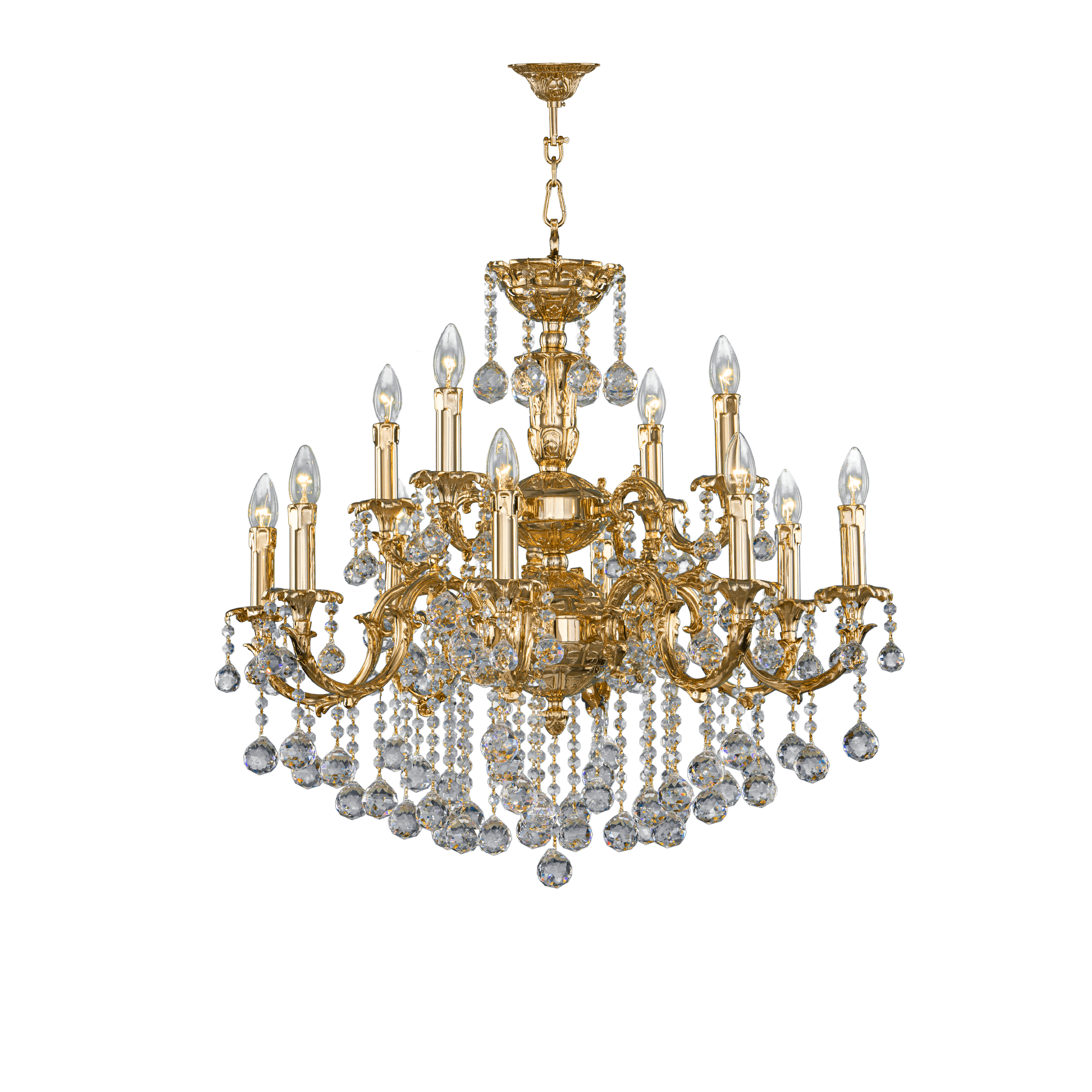 Asfour-Crystal-Lighting-Brass-Collection-Brass-Chandelier-12-Bulbs-Gold
