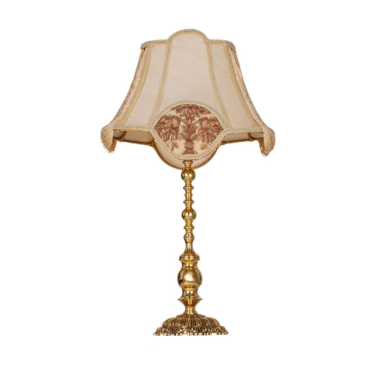 Asfour Crystal BrassTable Lamp Gold Ox. Without Crystal