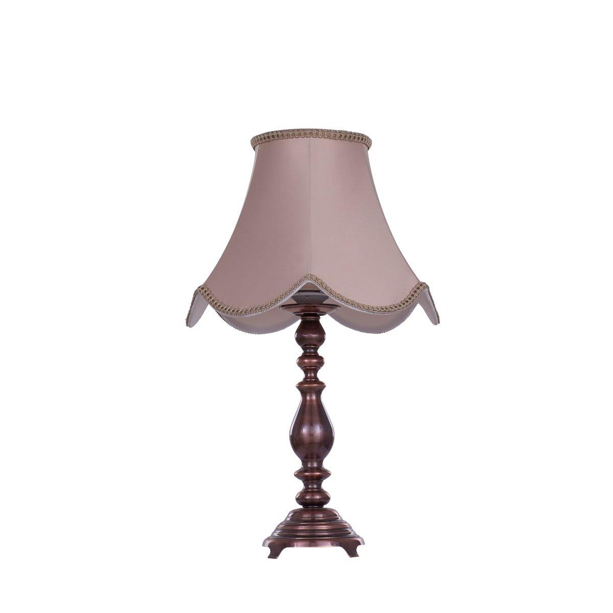 Asfour Crystal BrassTable Lamp Brown antique Bright Without Crystal