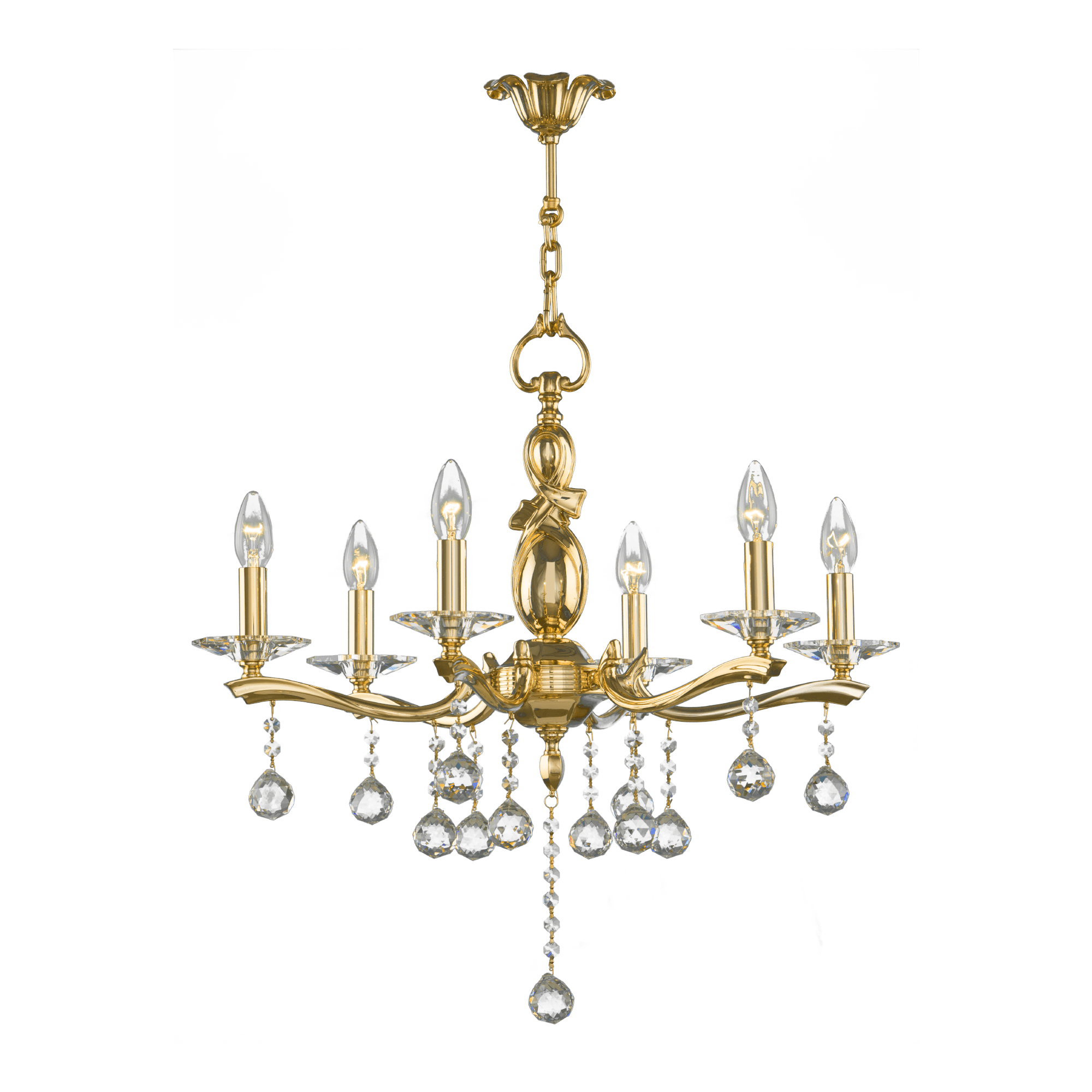 Asfour-Crystal-Lighting-Majestic-Collection-Majestic-Chandelier-6-Bulbs-Gold