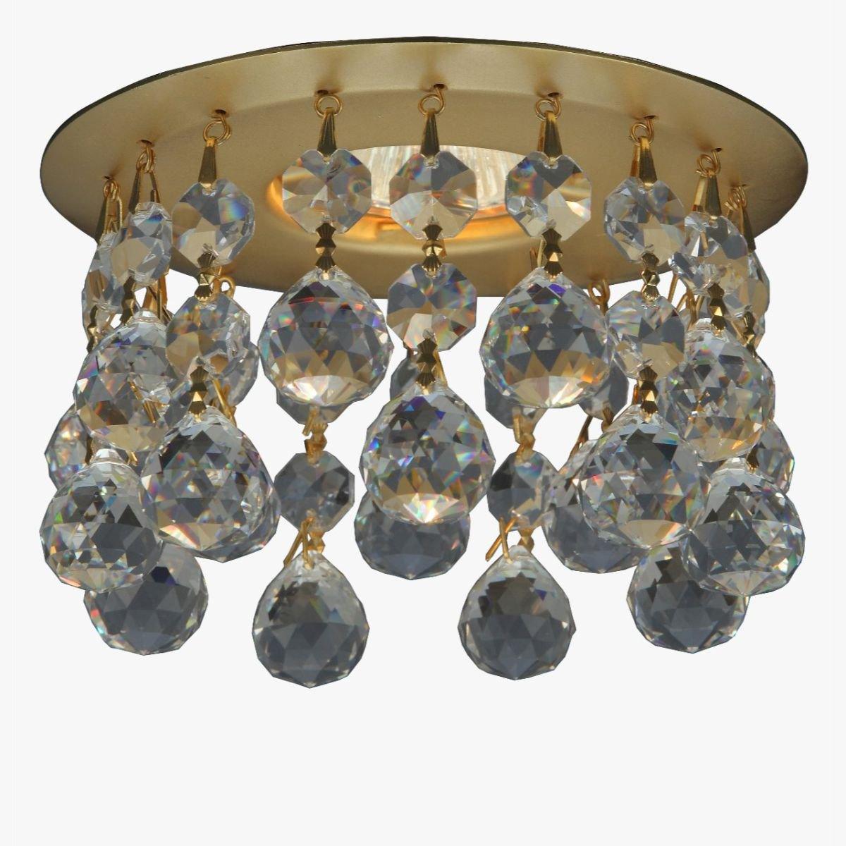Fashion -1 Bulb - Gold - Ball & Octagon Clear 