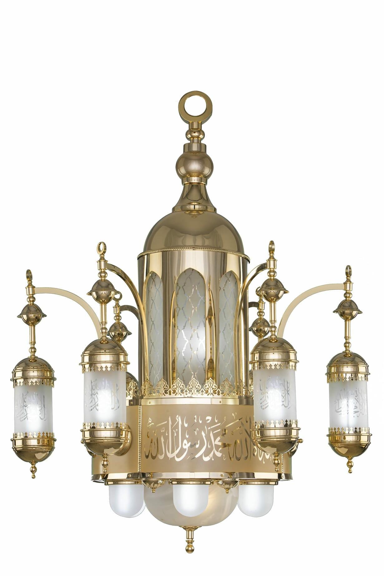 Chandelier S.Zaib 120cm Gold Without Crystal - 16 Bulb