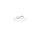 Asfour 925 Silver Infinity Colors Ring - Silver - Asfour Crystal