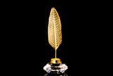 Feather 4*10 Transparent Gold