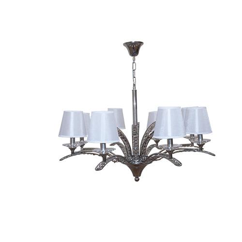 TIARA - 8 Bulbs - Chandelier Chrome Love Square Satin - Chrome