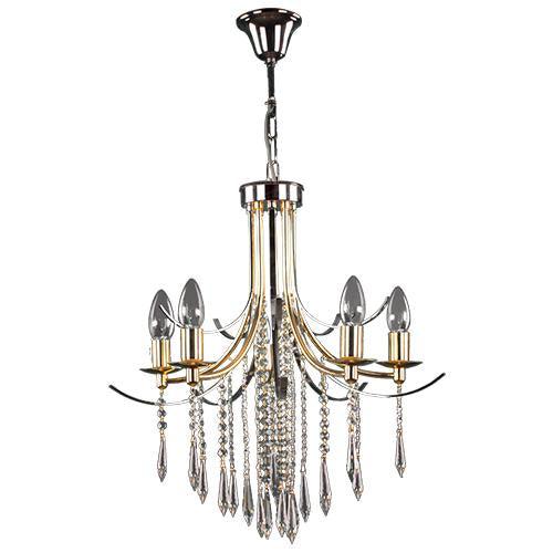 TIARA - 5 Bulbs - Gold & Chrome