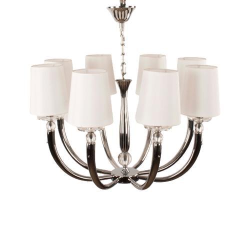 Tiara - Chandelier - 8 Bulbs - Shades - 100 pins  -Chrome