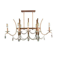 TIARA - 8 Bulbs - Brown Antique Matt